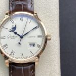 V9 Glashütte Original Senator 1-36-04 — высокоточная реплика 40 мм с двойным скачком даты и 3D-лунной фазой