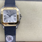 Cartier Santos de Cartier 27mm Quartz DR Factory — женские часы премиум-класса с кожаным ремешком